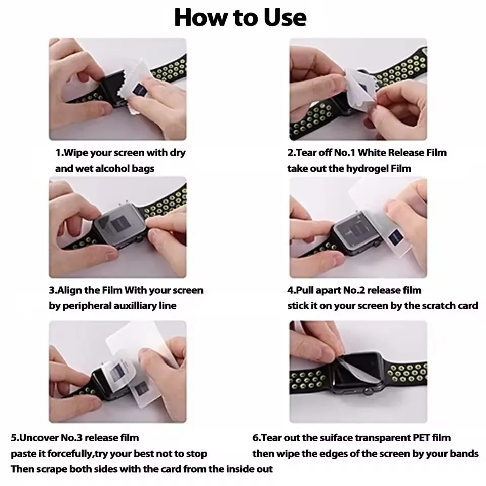 3pcs TPU Hydrogel Films for Huawei Watch D2 Smartwatch Full Coverage Protection Film Screen Protector Guard Accessories