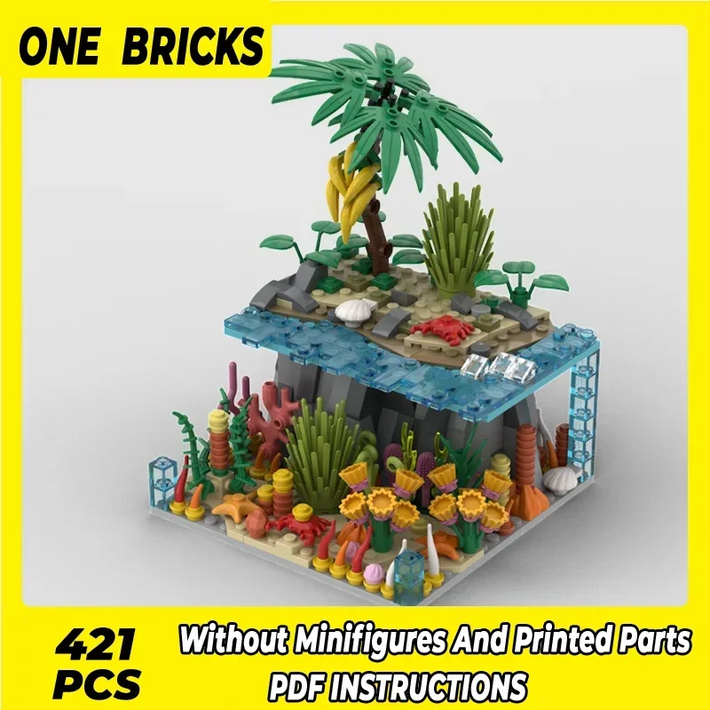 

Moc Building Blocks Building Toy Model Pirate Coral Reef Technical Bricks DIY Assembly Famous Toys For Childr Holiday Gifts