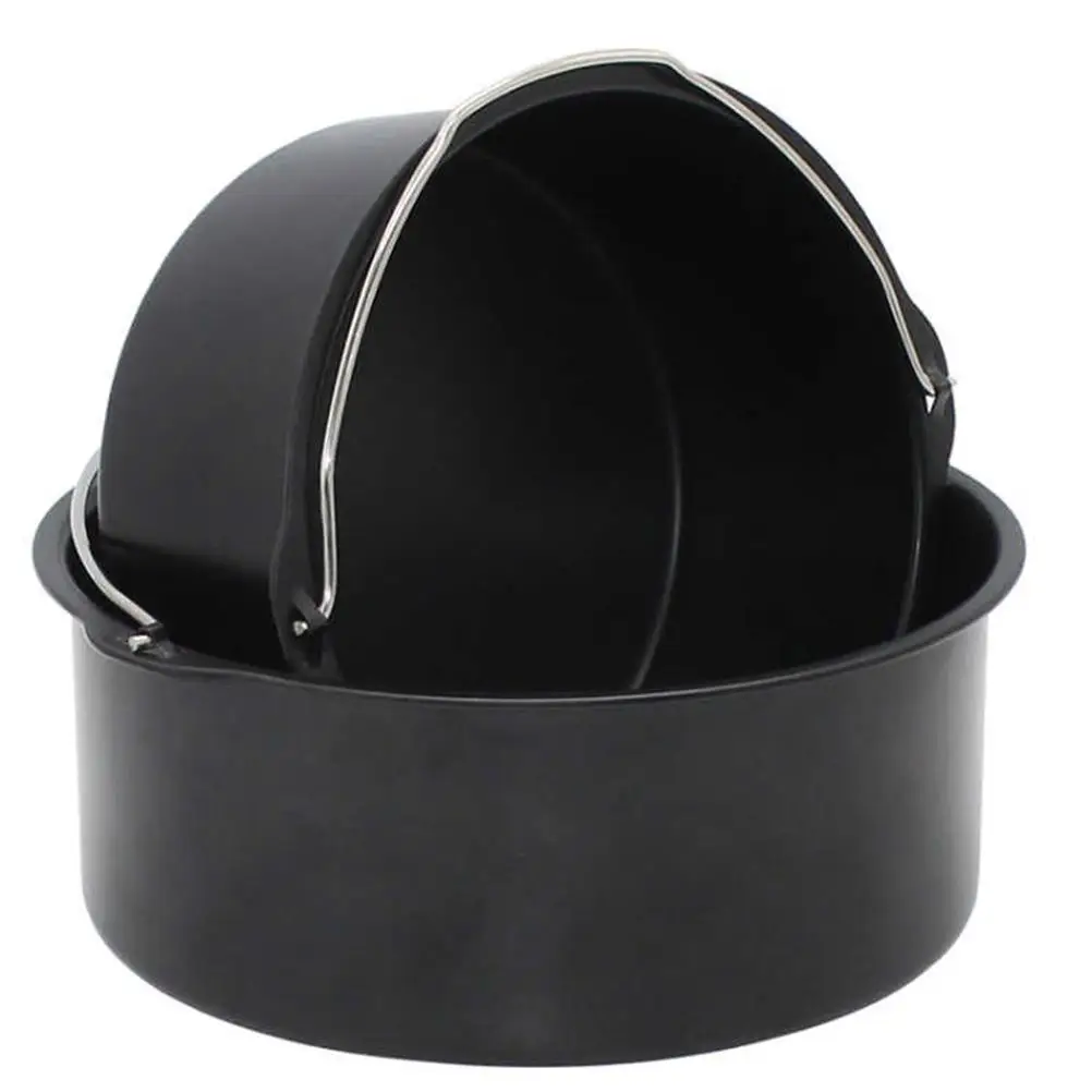 

Air Fryer Pot Premium Material Easy Clean Handle Round Liner Non Stick Pan Kitchen Tool Frying Accessories Household Cookware