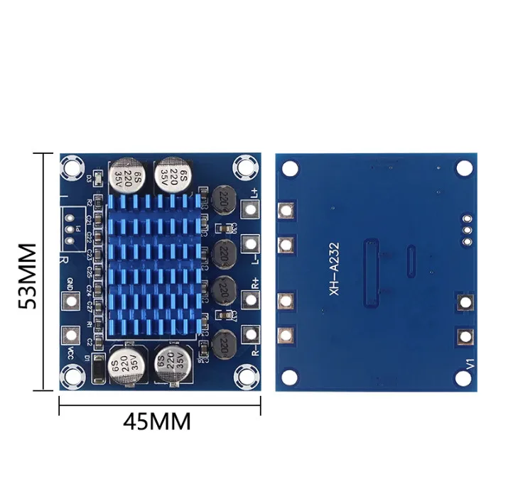 30W+30W 2.0 Channel XH-A232 High-definition Digital Stereo Audio Power Amplifier Board DC 8-26V for Arduino