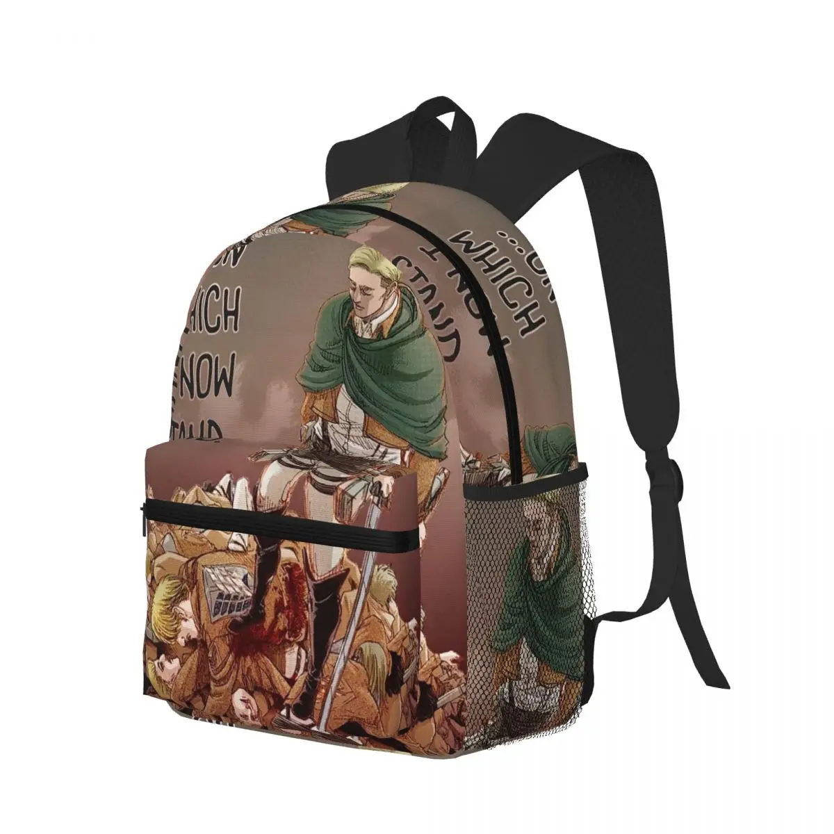 アニメ進撃の巨人アーウィン・スミス学生バックパックスクールバッグハイキング旅行デイパック少年少女ファッションランドセルショルダーバッグ