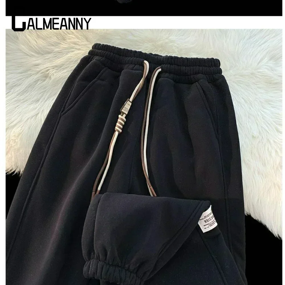 2023 Women Pant Winter  Cashmere Pants Warm Female Casual Pants Harem Pants Lined Fleece Trousers Autumn Sweatpants baggy