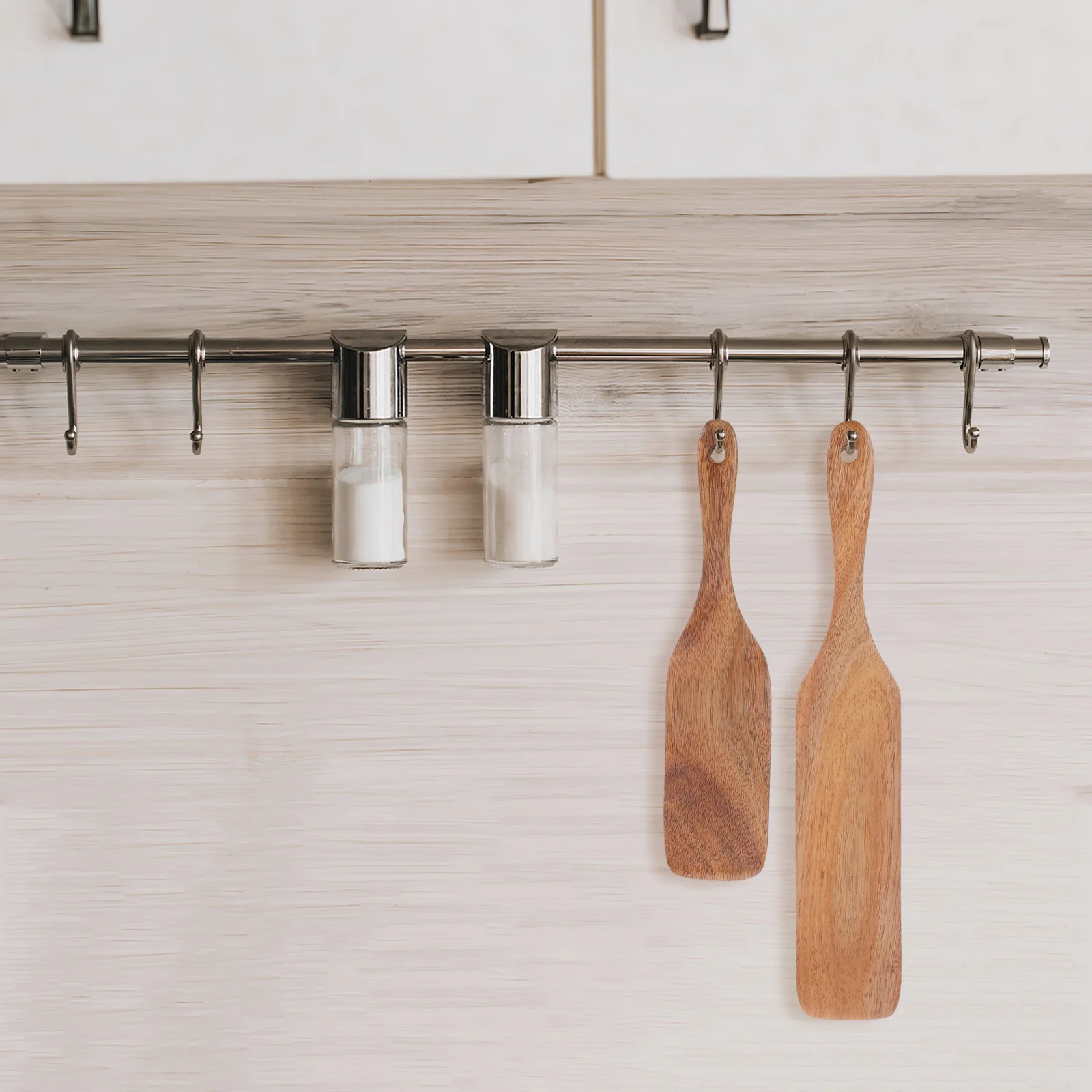 나무 긴 손잡이 뒤집개 2개입 이미지