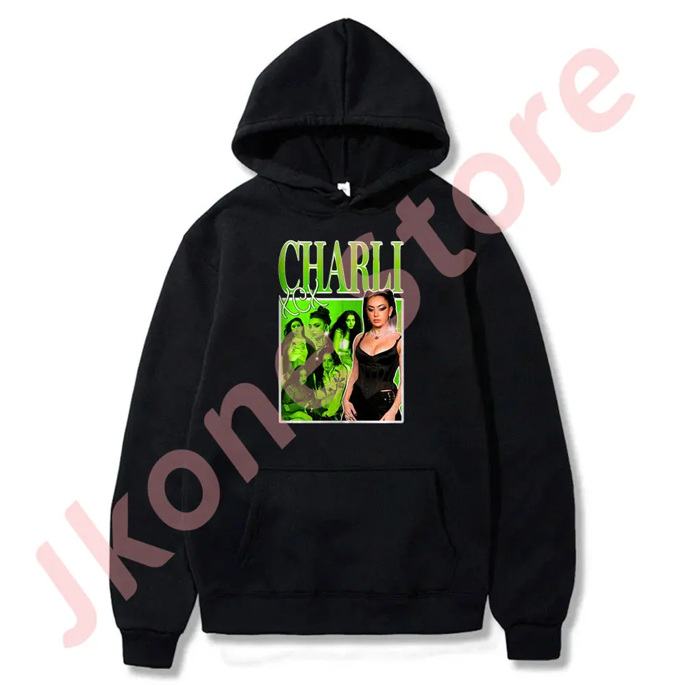 

Charli XCX Vintage 90's Hoodies 2024 Brat Tour Logo Merch Cosplay Women Men Fashion HipHop Long Sleeve Sweatshirts