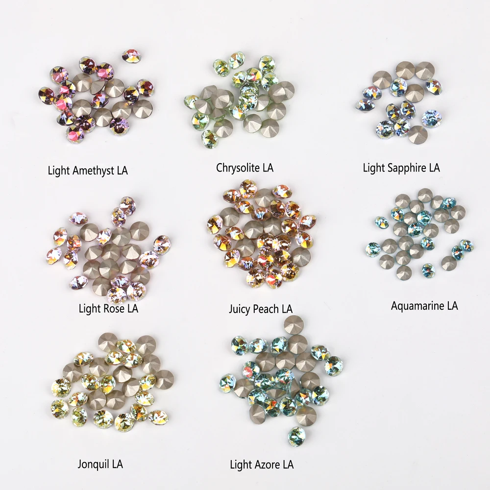 8mm Strass rotondi ciondoli per unghie lucidi per le donne stile coreano artigianato artistico fai da te colla Color moka sulle unghie Strass di