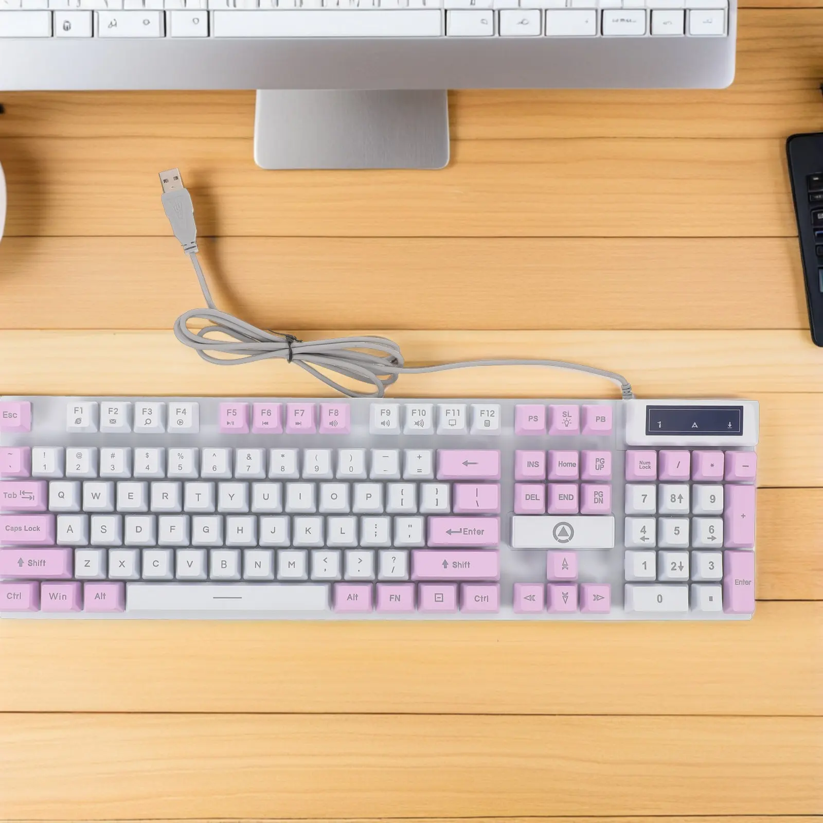 

Rgb Backlit Mechanical Keyboard 104 Keys Wired USB Gaming Keyboard for Pc Laptop Office with High-Precision Ergonomic