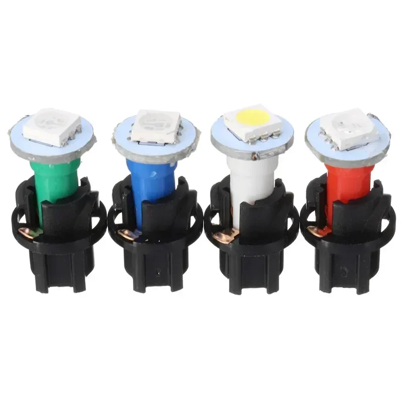 Car 10Pcs/set T5 74 PC74 1-SMD Twist Socket Instrument Cluster Dashboard Led Light Bulb With Base