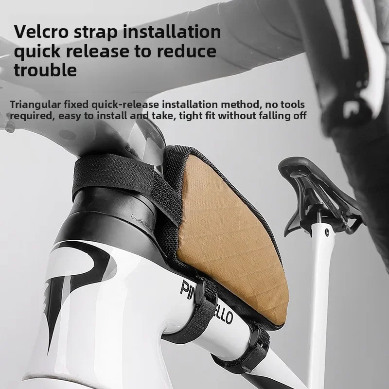 حقيبة دراجة الطريق ESLNF مع حقيبة أنبوبية، حقيبة شعاع أمامية MTB، شريط طويل مقاوم للماء معدات ركوب الخيل سريعة الإصدار