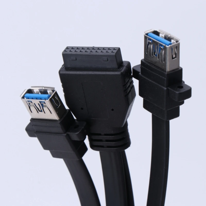 Cable extensión USB blindado USB 19Pin a 2 USB3.0 macho divisor N0HC