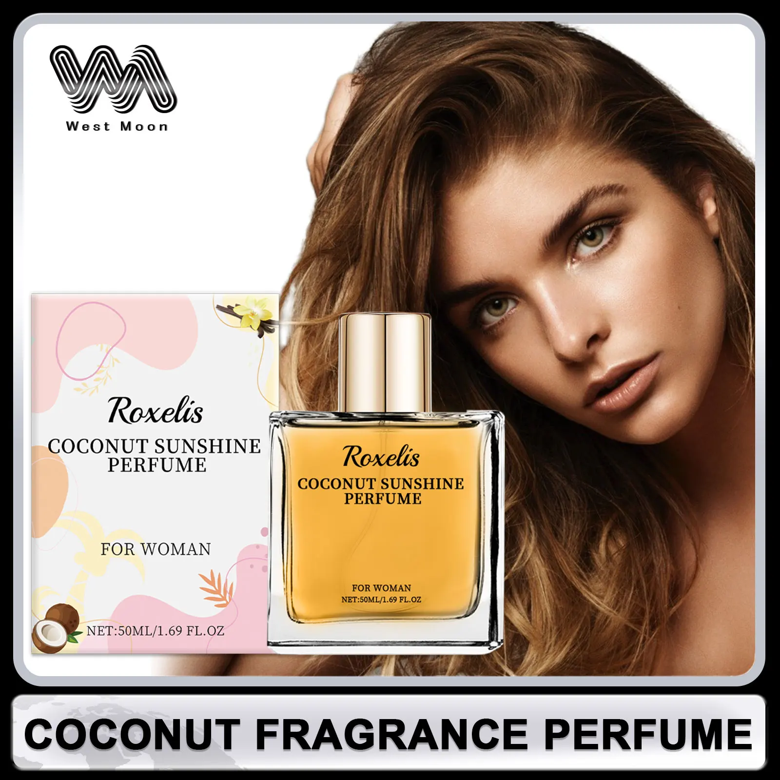 

Vanilla Coconut Perfume Keep Fresh Perfume for Women Confidence Boost Body Perfume Spray Lighted Fragrance Perfume for Dating