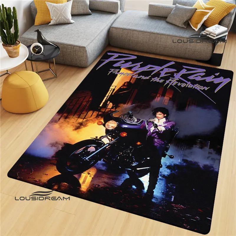 Singer Prince Purple Rain carpet living room bedroom carpet non-slip carpet photography props Yoga mat bedroom decor