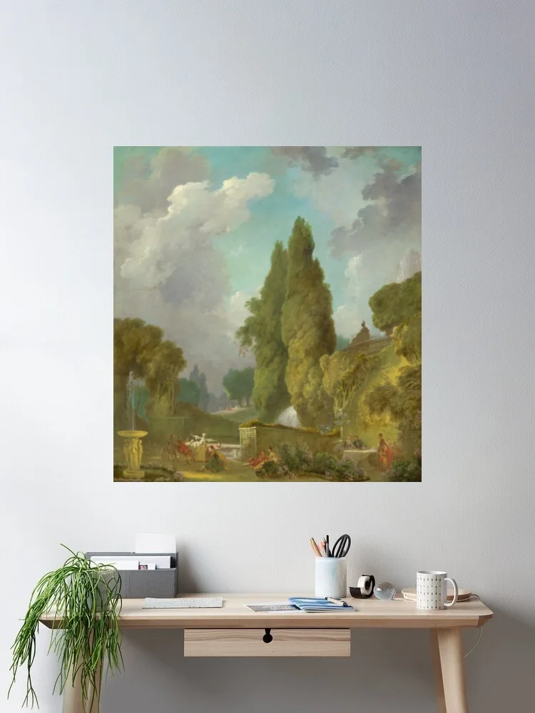 Blindman's Buff Jean Honoré Fragonard Canvas POSTER ,Home Decor Wall art painting