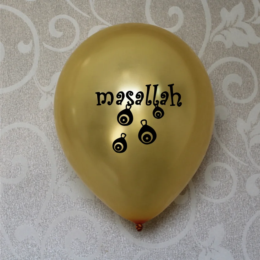 15 Maşaallah Balloons Circumcision Party Gold Decorations DIY