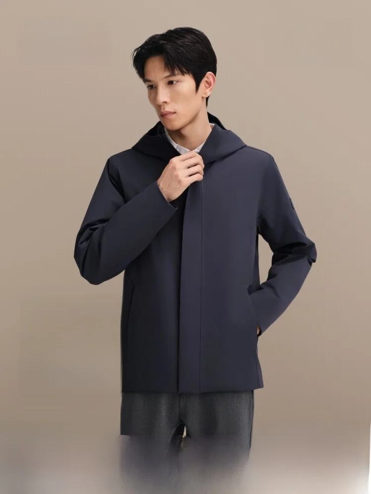 

Новая мужская короткая легкая пуховая куртка Bosideng: классический деловой стиль, простота и качество, с капюшоном, на гусином пуху, из полиэфирного волокна, для повседневной носки