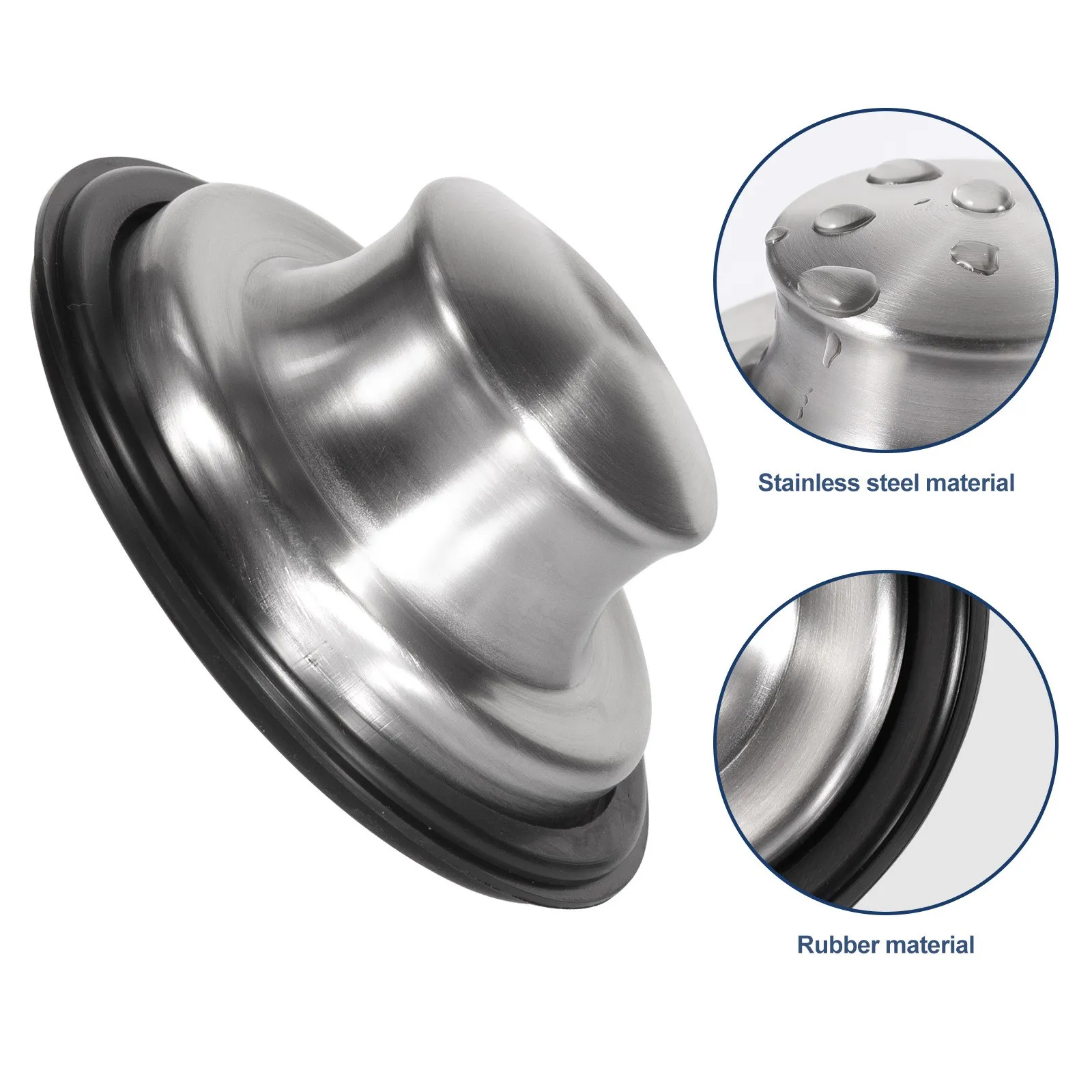 Kitchen Sink Drain Stopper 2PCS Garbage Disposal Stopper 3.35 Inch Sink Drain Plug, Fits Standard Kitchen Drain