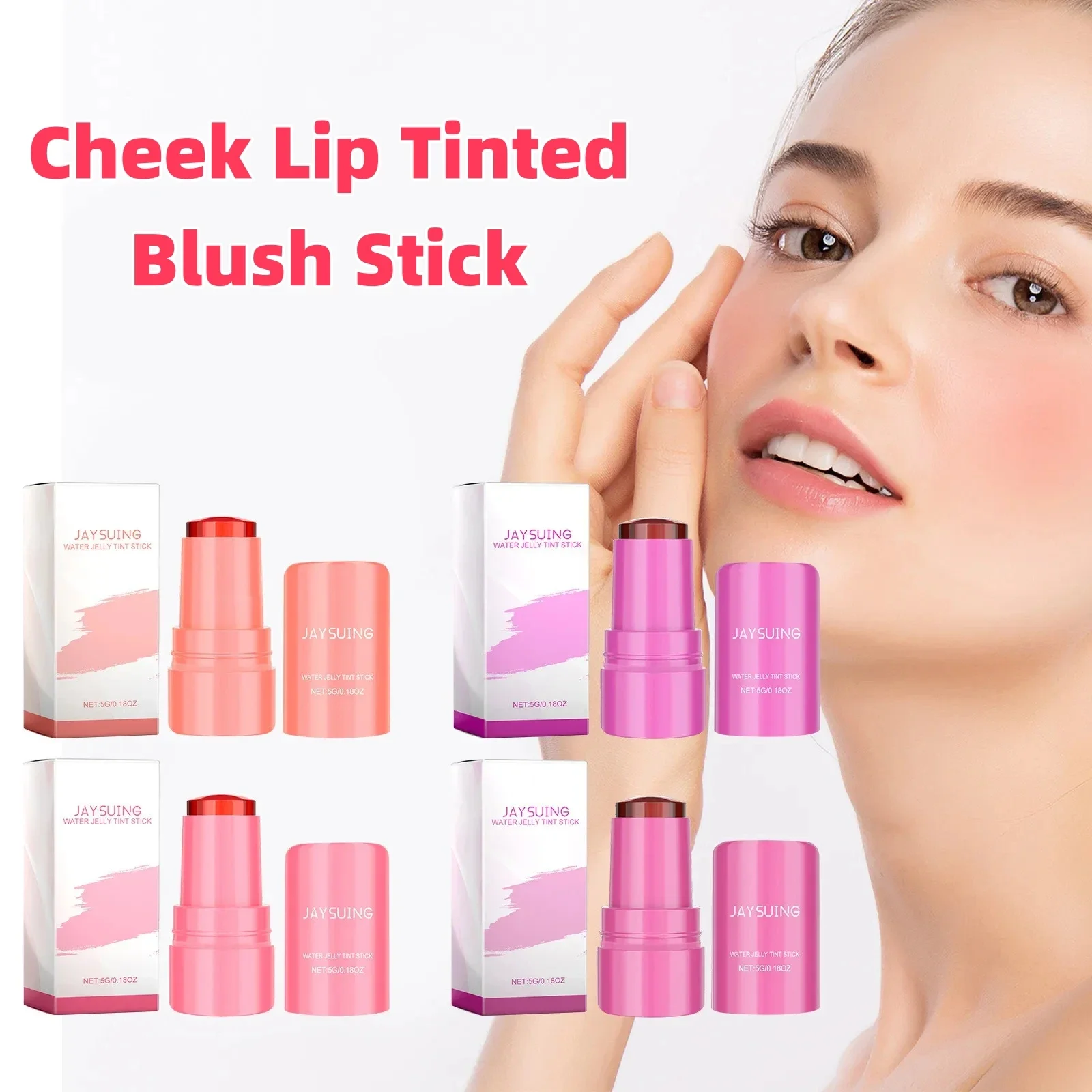 

Korea Beauty Makeup Blush Stick Lip Tinted Cooling Water Jelly Tint Jelly Blush Stick Watercolor Multi-Use Matte Cheek Makeup