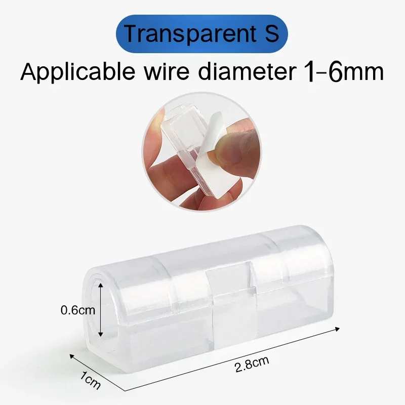 16/20PCS Kabelorganizer Clips Kabelbeheer Desktop ABS Draadmanager Snoerhouder USB Opladen Datalijn Spoelopwinder