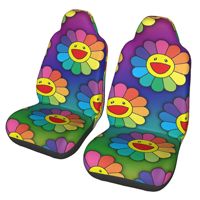flowers 2pcs Print Car Seat Covers for Women and Men, Universal Auto Front Seat Protector Fits for Car, SUV Sedan,