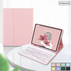For Samsung Tab A7 A8 A9 Plus 11 inch SM-X210 SM-X110 SM-X200 S6 Lite P610 T220 T500 Tablet Case Stand Wireless Keyboard Cover