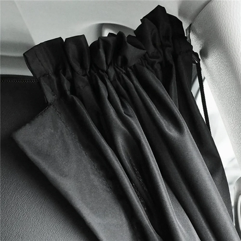 2PCS Universal Car Sunshade Privacy Curtain Set for Taxi Business Interior Rear Partition Protection Curtain