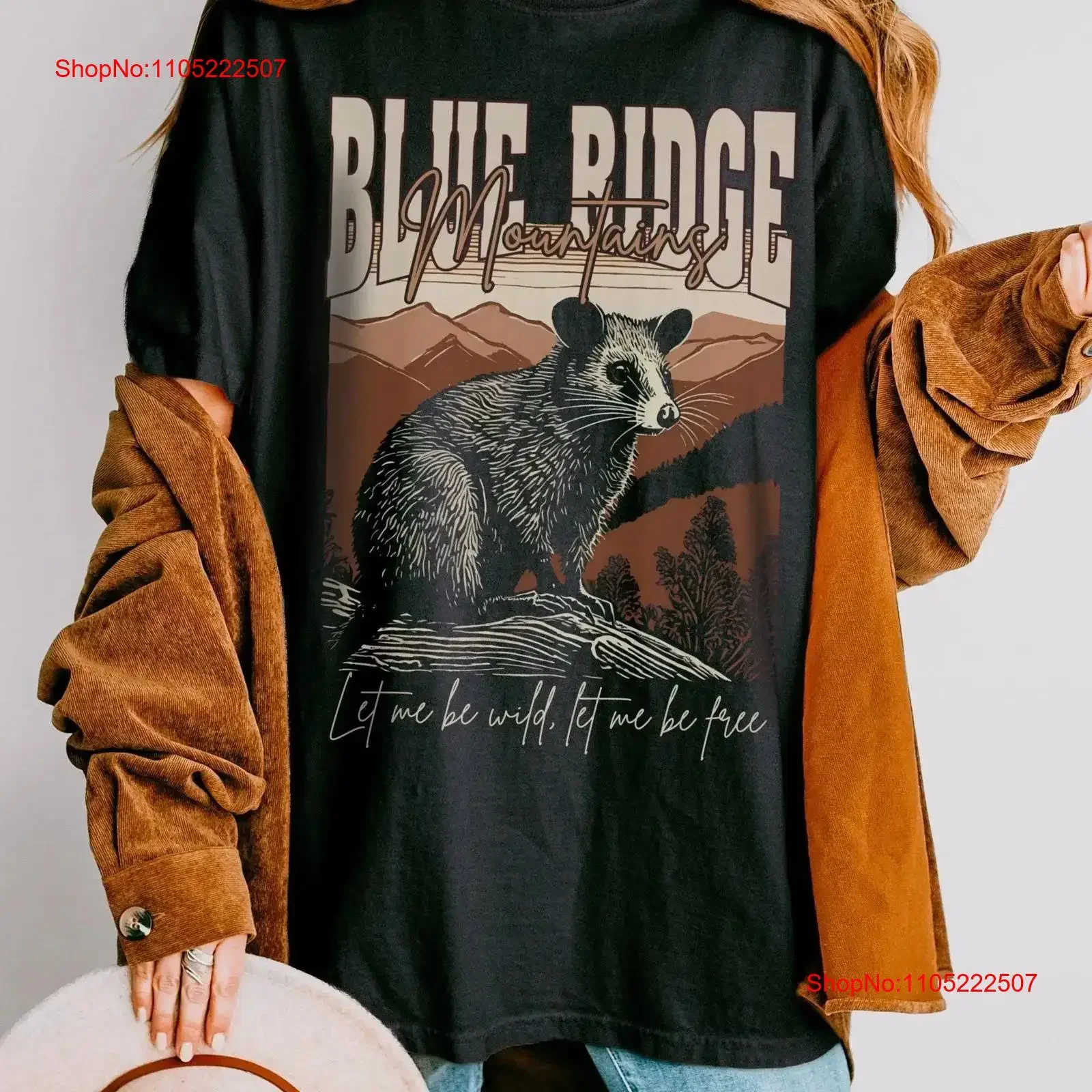 

Blue Ridge Mountains Opossum T Shirt Wildlife Camping Possum LinocuT Appalachian Trail Hiking Granola Girl Aesthetic vintage