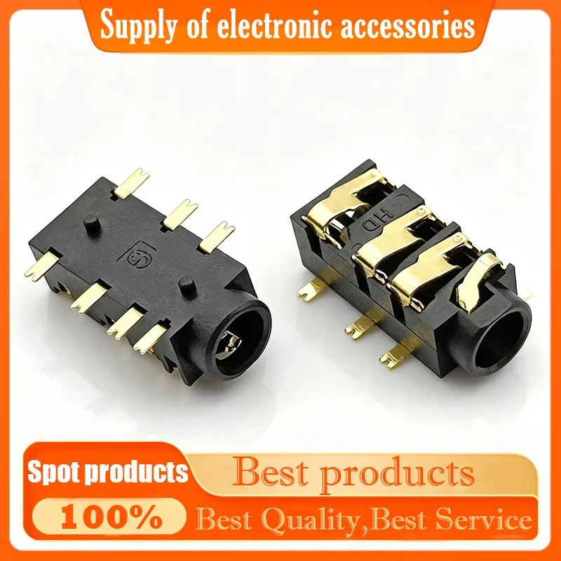 3.5mm headphone socket PJ-399A - Gold-plated surface mount (4+3) seven-pin surface mount, four-channel audio socket