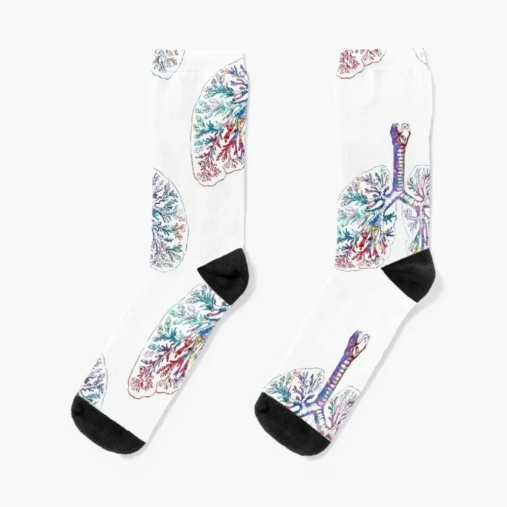 

Anatomy of Human Lungs Socks hockey cotton Boy Child Socks Women's