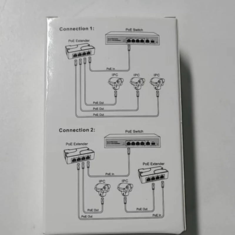 1 To 3 Port Poe Extender Passive Cascadable IEEE802.3Af For IP Port Transmission Extender For POE Switch NVR IP