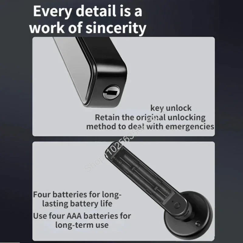 Cerradura de puerta inteligente Tuya/TTLOCK, cerradura biométrica con huella dactilar, contraseña, aplicación remota, desbloqueo electrónico,