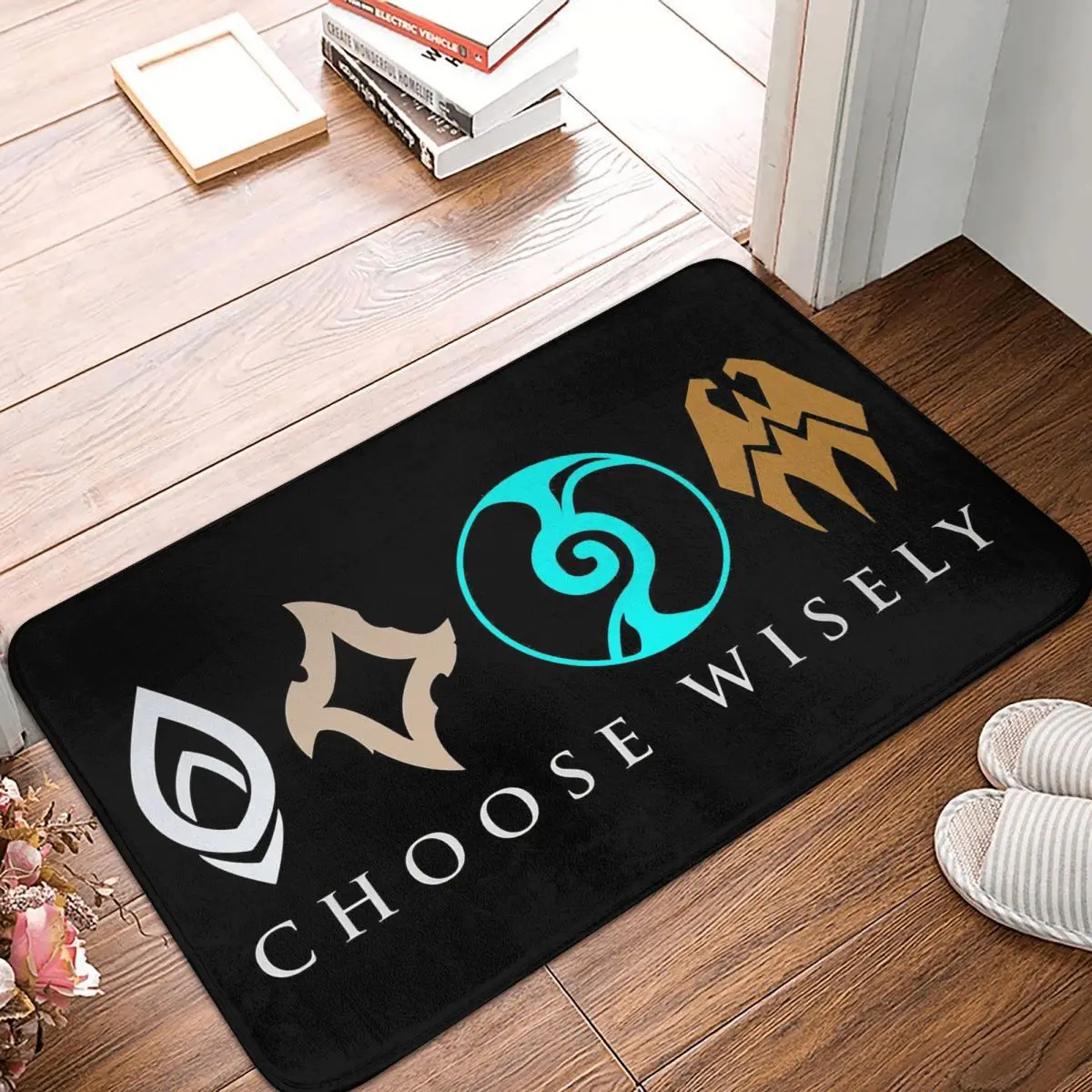 

WOW Role Playing Game Bath Mat Choose Wisely Doormat Kitchen Carpet Entrance Door Rug Home Decoration