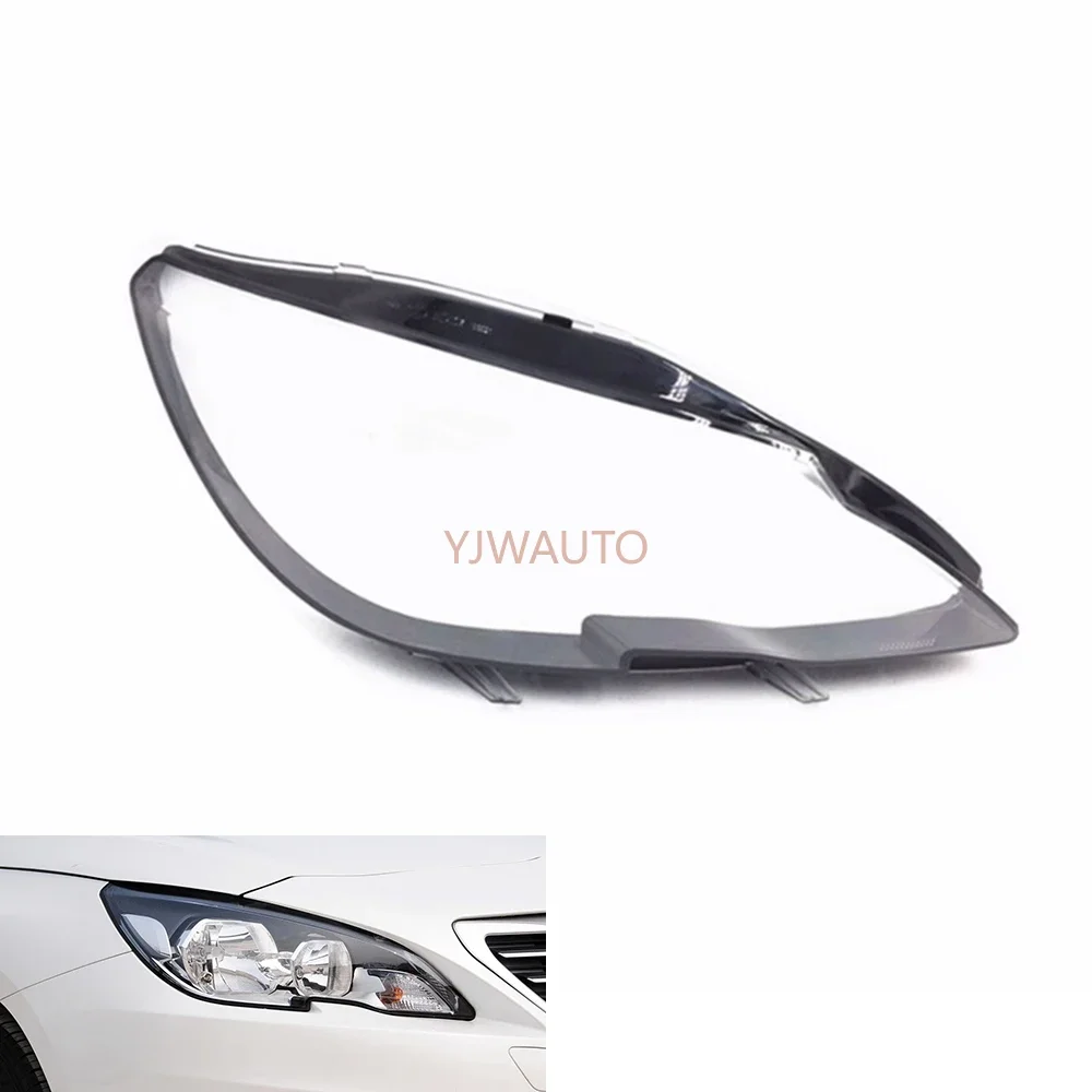 

For Peugeot 408 2014 2015 2016 2017 2018 Headlight Cover Car Headlamp Lens Glass Replace Front Lamp Shade Plexiglass Auto Shell