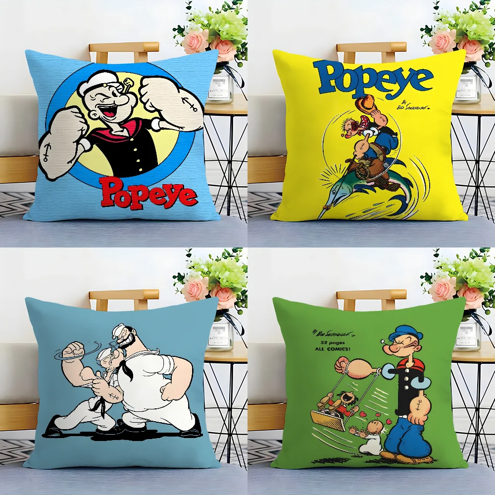 P-Popeye the SailorS Pillow Case Plush Fabric Soft  Pillowcase Double Sided Print Cushion Cover Household Gifts