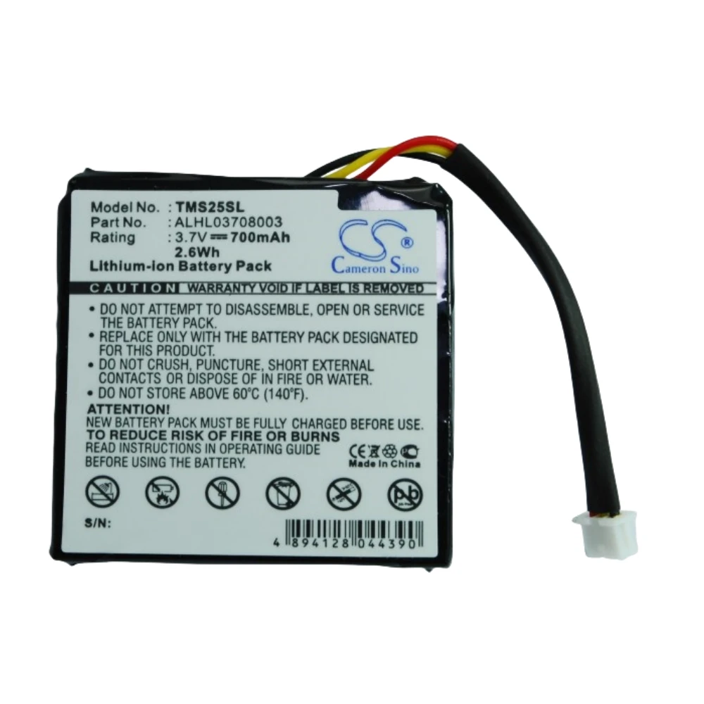 

Li-ion GPS, Navigator Battery for TomTom,3.7v,700mAh,Star 20,Star 25,4EN42,4EN.001.02,4EN52,4EV42,4EV52,ALHL03708003