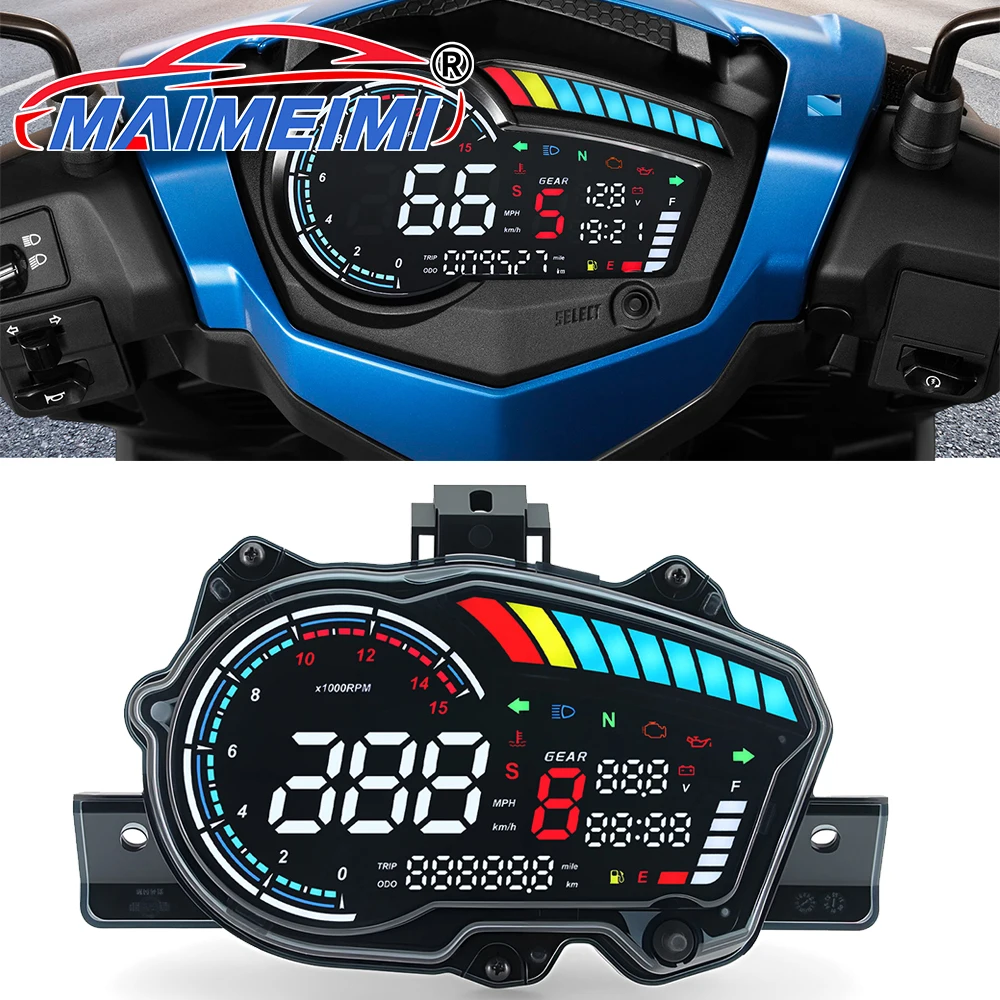 LCD Digital Motorcycle Speedometer For Sniper 150 v1 DIGITAL METER For Yamaha Y15 Y15ZR V1 Digital Meter