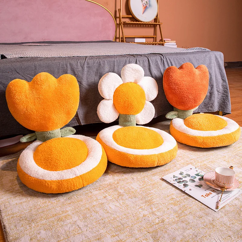 Hot Plush Headrest Creative Sun Flower office cushion Car Neck Pillow Back Lumbar Head Support Cushion Auto Interior Accessories