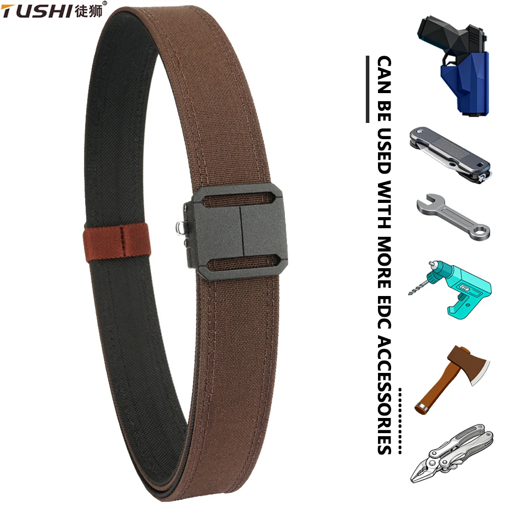 

TUSHI Multi-size Military Belt for Men Nylon Metal Automatic Buckle Police Duty Belt Tactical Outdoor Girdle IPSC Accessories