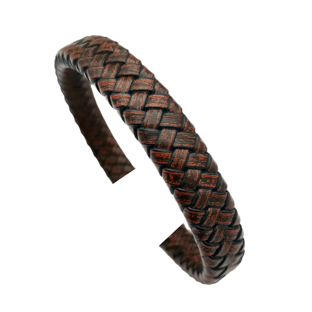 

Aaazee 1 Yard Antique Brown Flat Braided Leather Bolo Cord 12x6mm for Bracelet Making or Decor