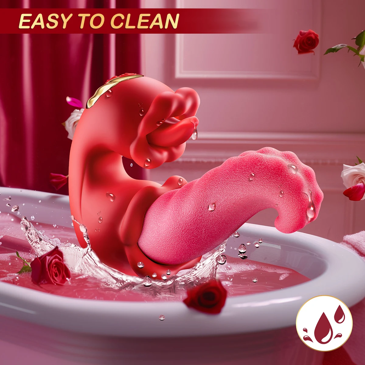 3 في 1 اللسان التوجه هزاز لعبة الجنس الوردي 10 اللحس الاهتزاز طرق هزاز مص البظر محفز للنساء الإناث