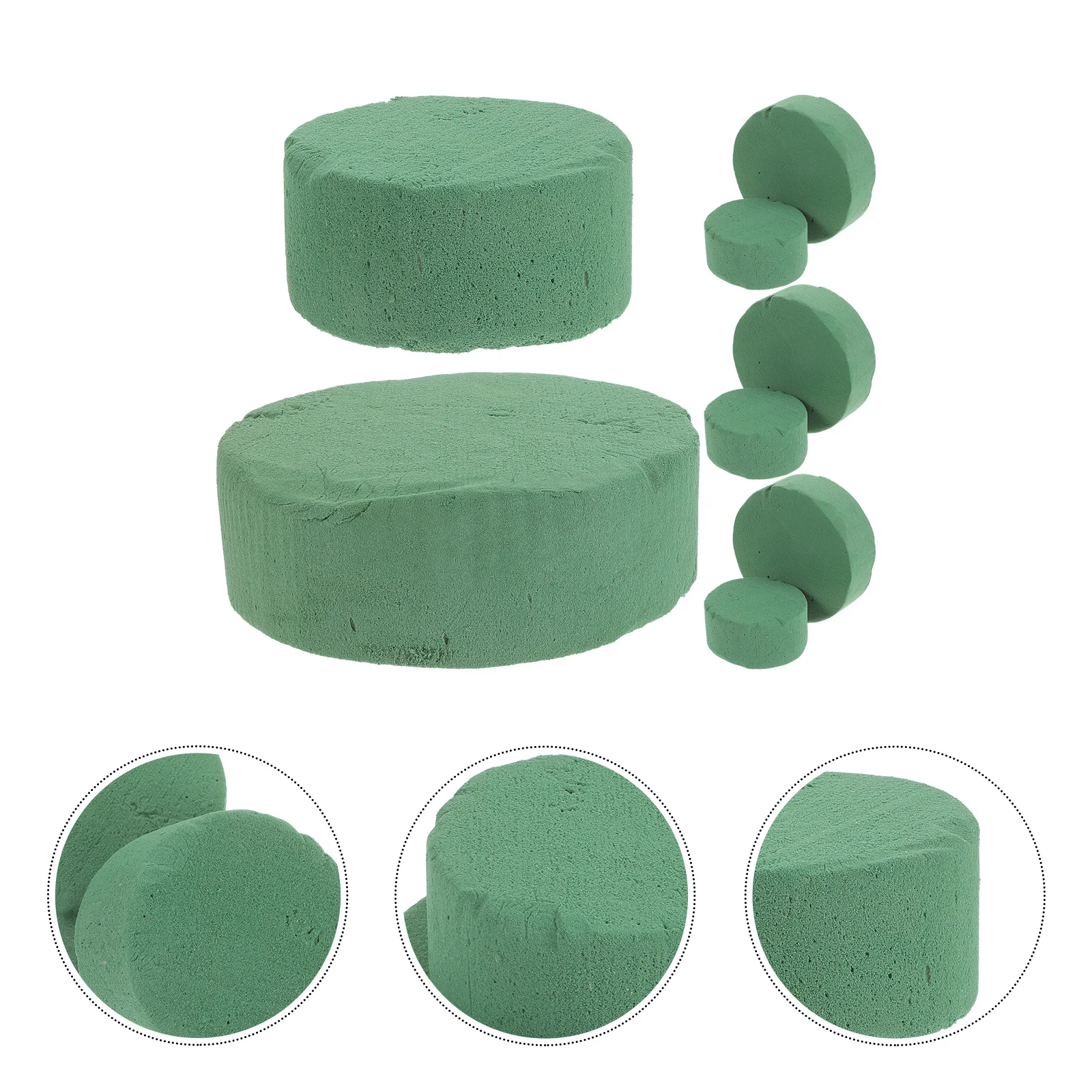

8Pcs Floral Foam Mud Blocks for Fresh Flower Arrangements DIY Flower Holding Mud Round Foam Half Sphere for Event Use