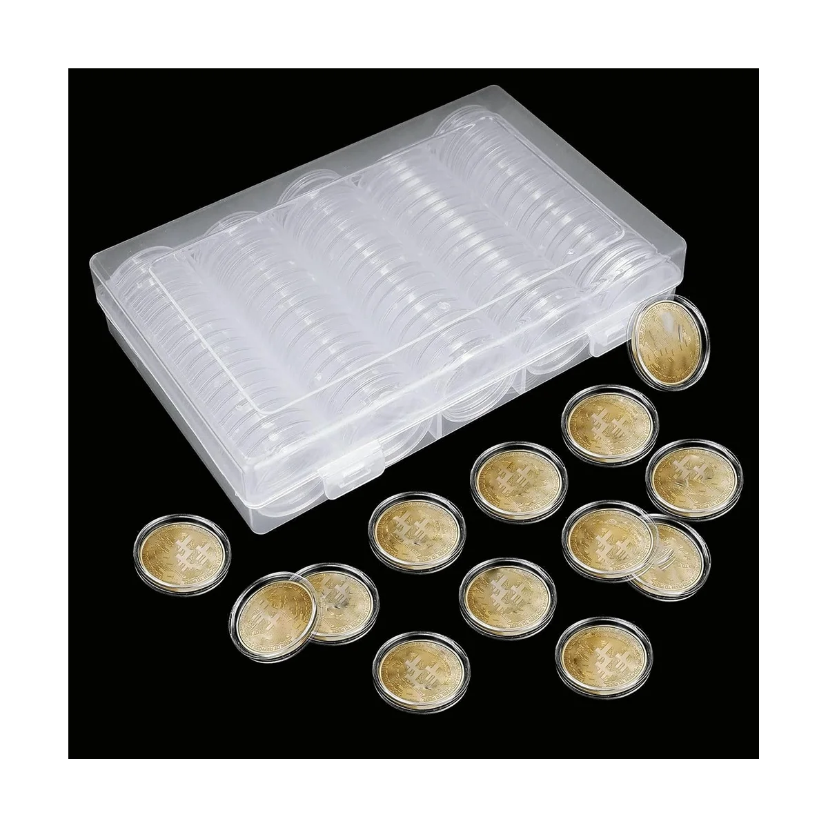 Капсулы для монет 30 мм Пластиковые Держатели для монет, принадлежности для коллекционирования монет с защитной прокладкой из пенопласта (17/20/25/27/30 мм)-