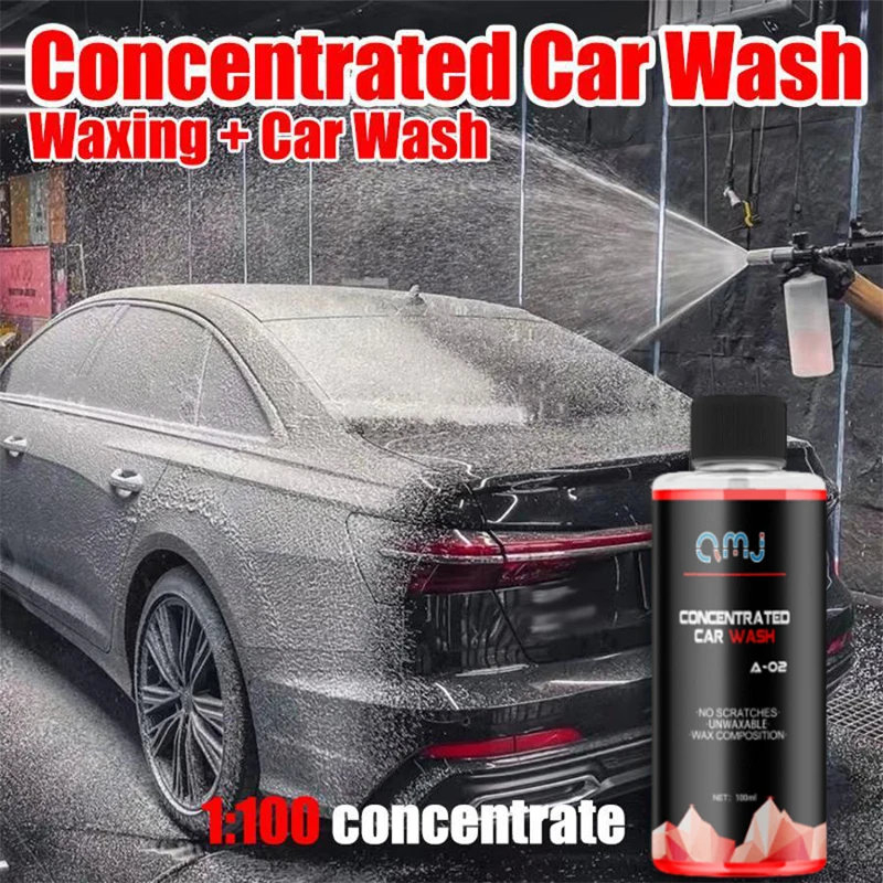100ml Super Concentrated Car Wash Liquid High Foam Dilution Ratio 1:100 Car Strong Shampoo Cleaner Car Beauty Cleaning Supplies