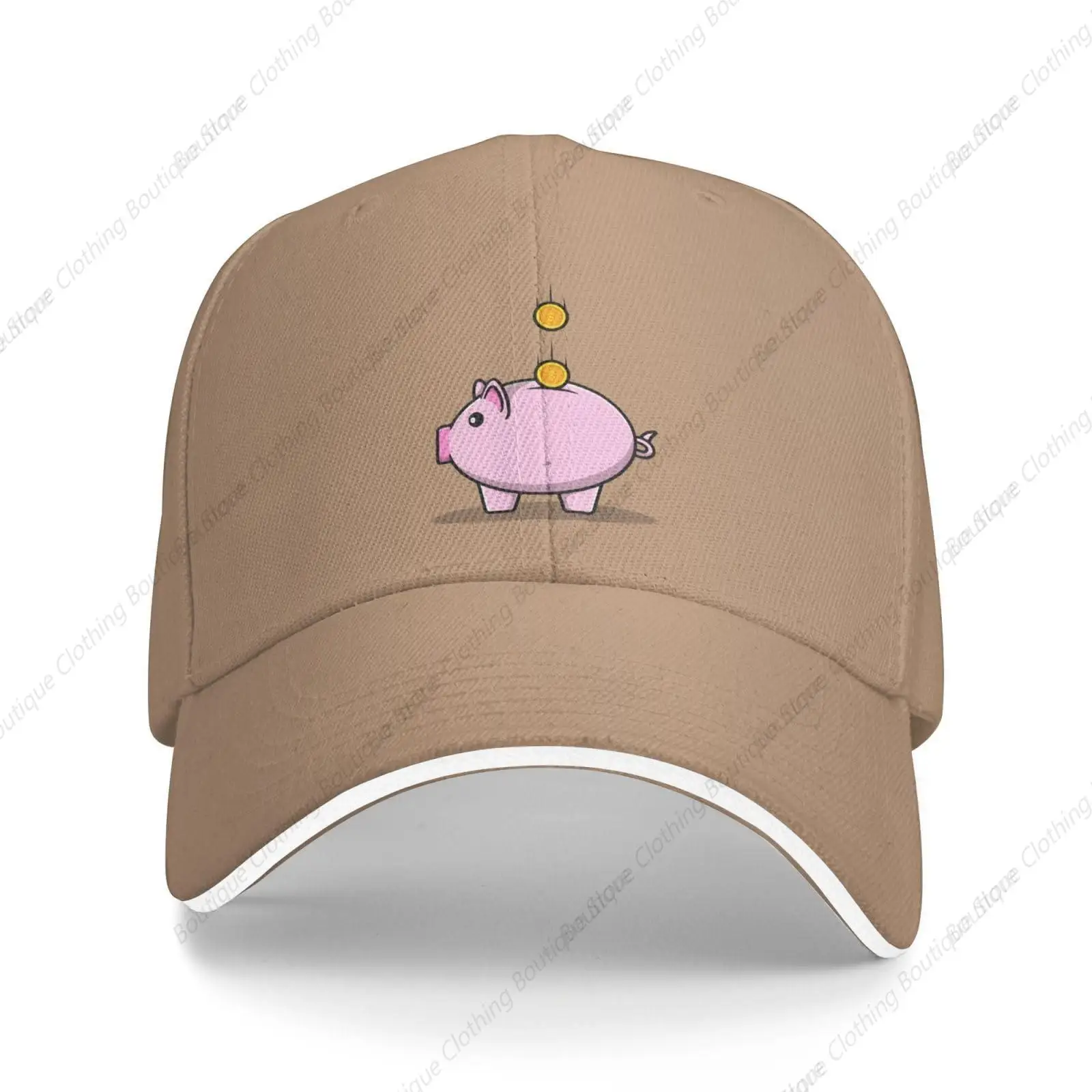 Cute Piggy Piggy Bank Baseball Cap Women Men Hats Adjustable Truck Driver Sun Hat Dad Baseball Caps