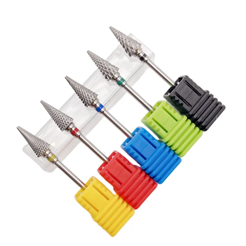 1 個傘型超硬ネイルドリルビット 3/32 インチタングステンフライスカッターマニキュアロータリーバー電気ドリルアクセサリーツール