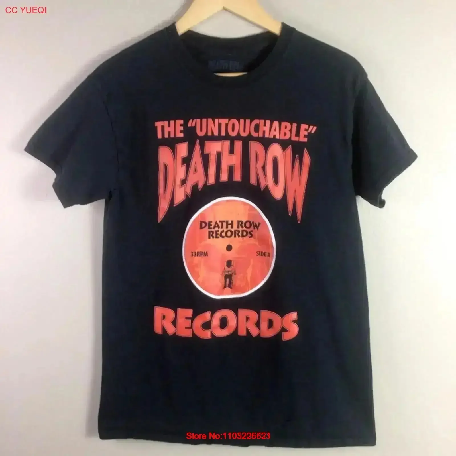 The Untouchable Death Row Records T Shirt Black Red Medium vintage Washed Versatile Casual graphic Stylish designer clothes