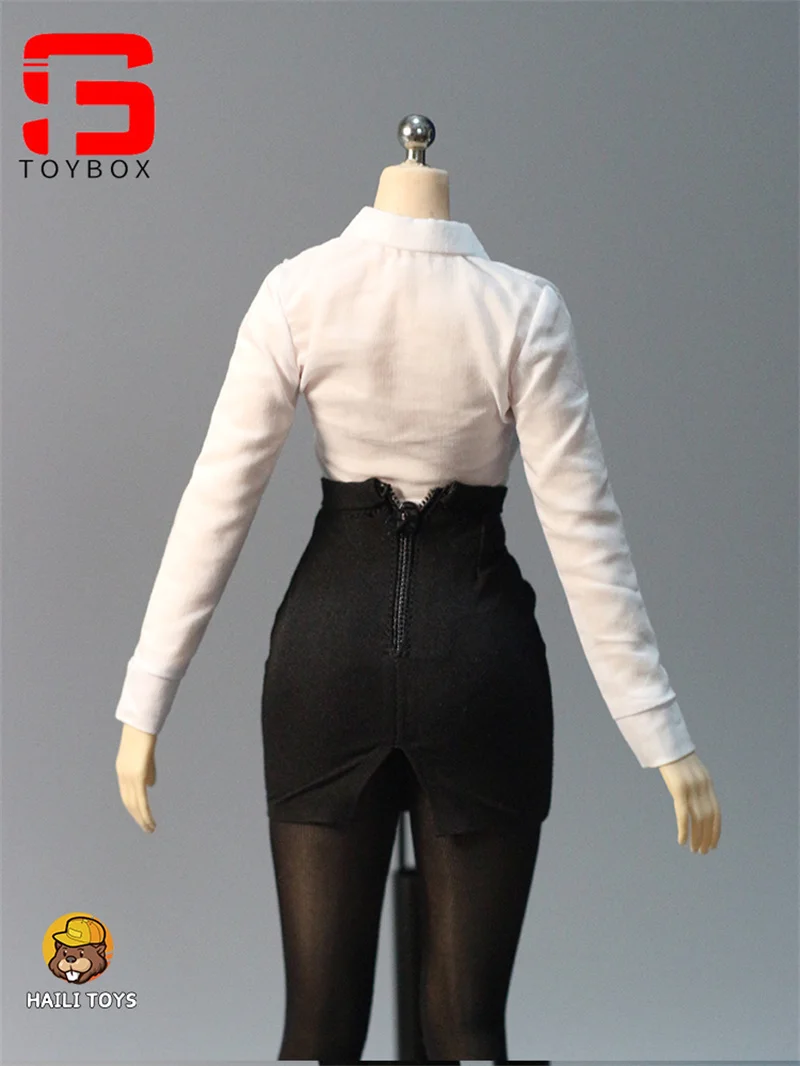 HAILI TOYS 1/6 Scale Office Lady Shirt Skirt Female Business Attire Clothes Model Fit 12 Inch Soldier Action Figure Body
