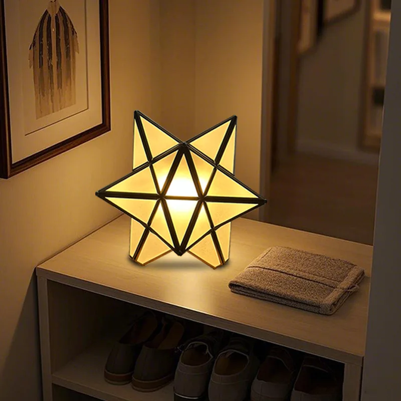 Factory direct sales, star all-copper hot-selling light luxury art creative entrance bedside ornament table lamp night light