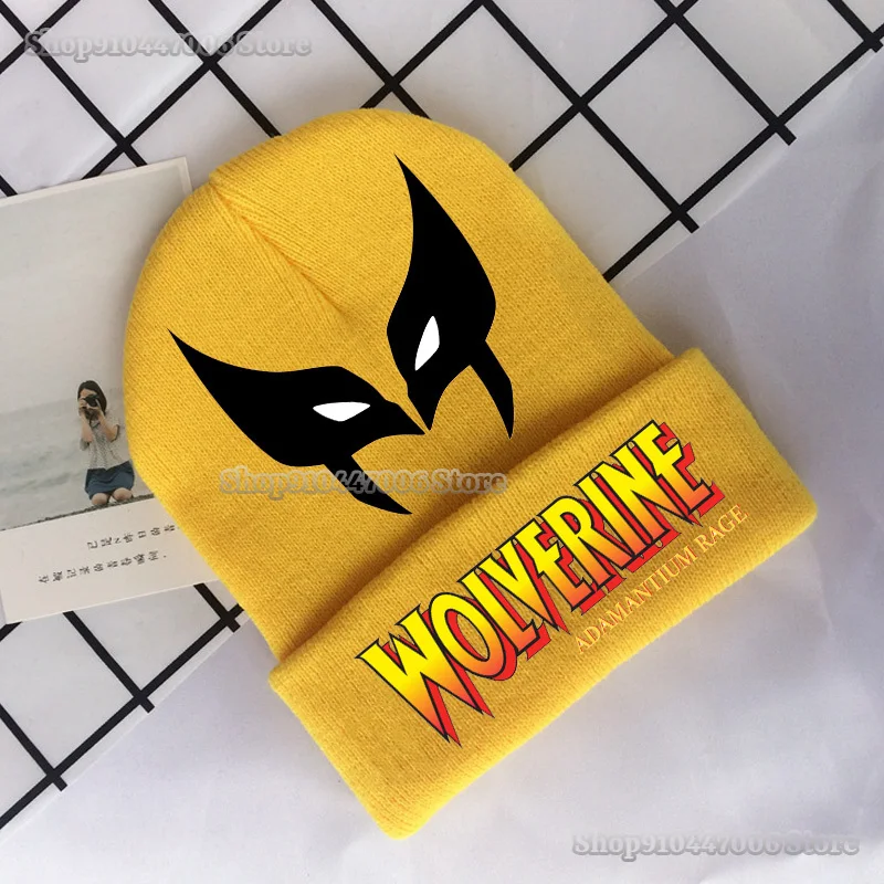 Deadpool & Wolverine Knnited Hats Men Women Beanies Winter Ski Skullies Warm Apparel Accessories Marvel Fashion Knitting Caps