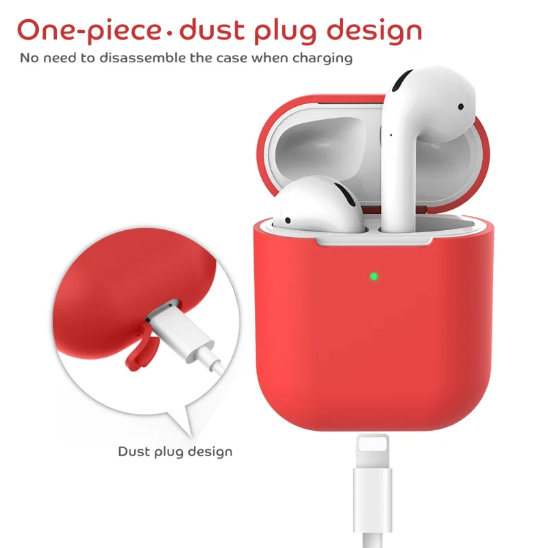 Soft Silicone Case for Apple Airpods 1/2 Protective Case Bluetooth Wireless Earphone Cover for Apple Airpods 2rd Gen Case