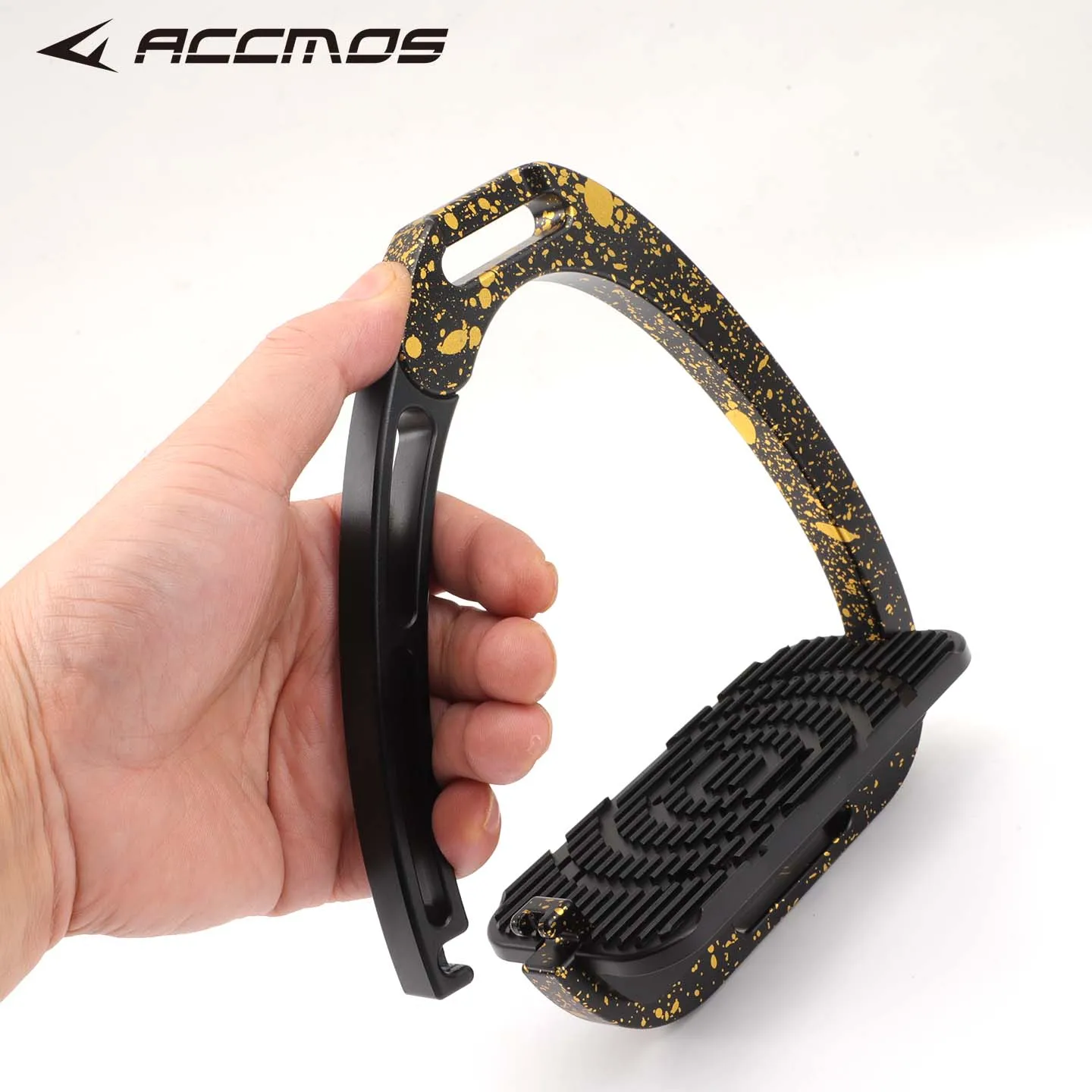 Equestrian Stirrup Irons Aluminum Alloy Anti-Slip Foot Pedal for Horse Saddle Riding, Camouflage Patterned Pair
