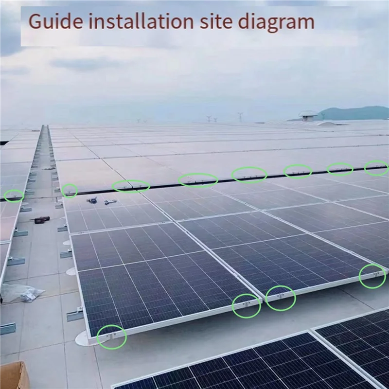 AB35-60PCS Photovoltaic Panel Drainage Buckle Surface Plate Solar Panel Water Drain Clip For Solar Panel Draining 40Mm